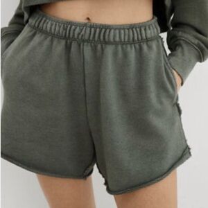 •Aerie• green athletic sweat shorts